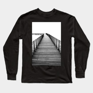 Boardwalk Black&White Photography Long Sleeve T-Shirt